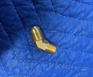 45 degree brass connector